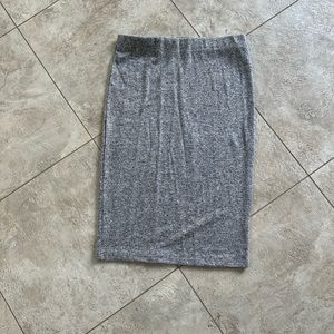 Thick soft gray pencil skirt